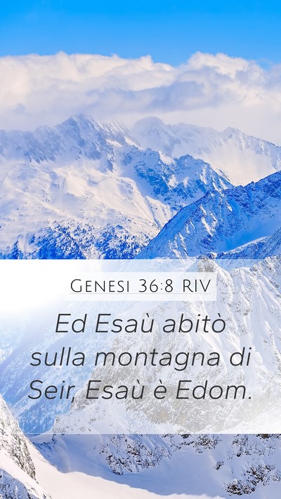 Genesi 36:8 RIV Bible Verse Image
