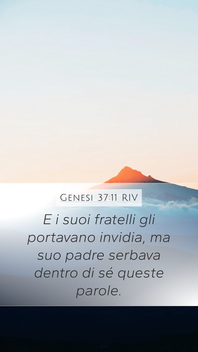 Genesi 37:11 RIV Bible Verse Image