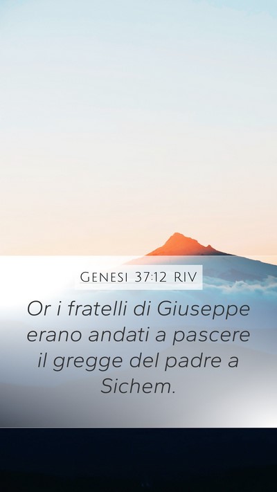Genesi 37:12 RIV Mobile Phone Wallpaper - Or i fratelli di Giuseppe erano andati a pascere - Mobile Bible Verse Wallpaper