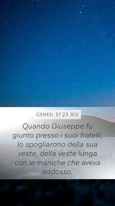 Genesi 37:23 RIV Bible Verse Image