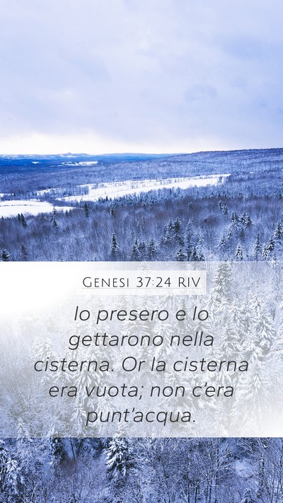 Genesi 37:24 RIV Mobile Phone Wallpaper - lo presero e lo gettarono nella cisterna. Or la - Mobile Bible Verse Wallpaper