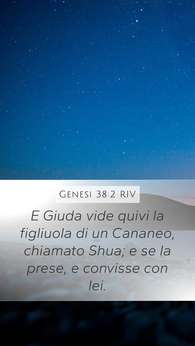 Genesi 38:2 RIV Mobile Phone Wallpaper - E Giuda vide quivi la figliuola di un Cananeo, - Mobile Bible Verse Wallpaper