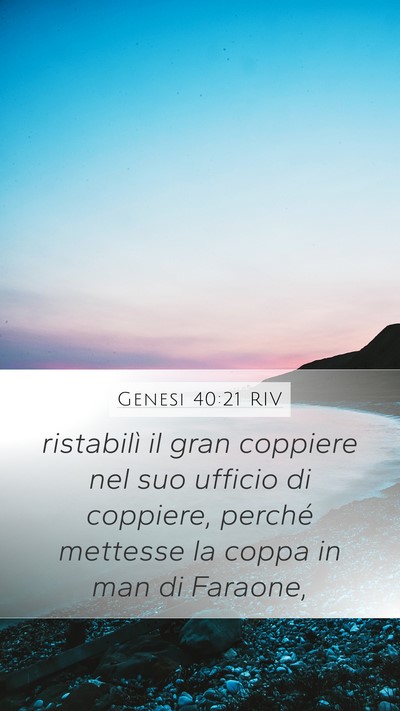 Genesi 40:21 RIV Bible Verse Image