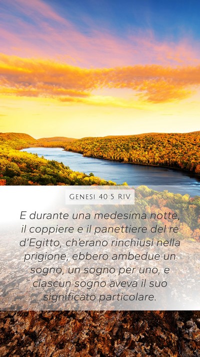 Genesi 40:5 RIV Bible Verse Image