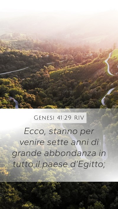 Genesi 41:29 RIV Bible Verse Image