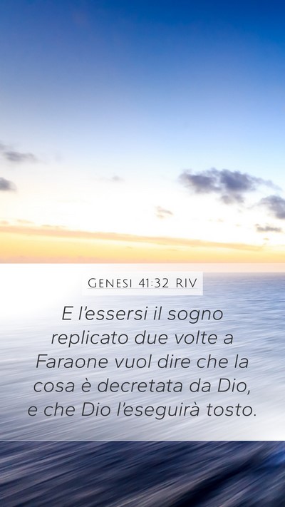 Genesi 41:32 RIV Bible Verse Image
