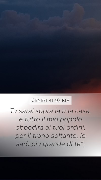 Genesi 41:40 RIV Bible Verse Image