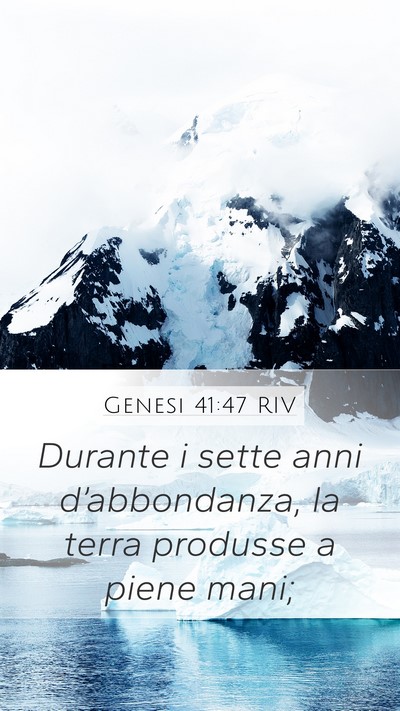 Genesi 41:47 RIV Bible Verse Image