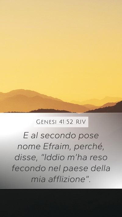 Genesi 41:52 RIV Bible Verse Image