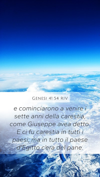 Genesi 41:54 RIV Bible Verse Image