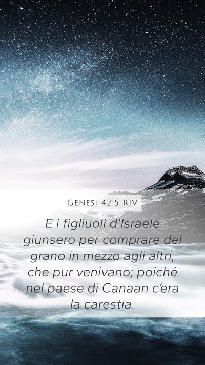 Genesi 42:5 RIV Bible Verse Image