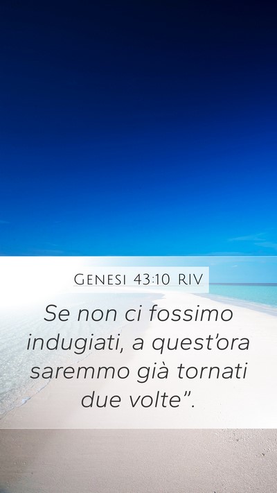 Genesi 43:10 RIV Mobile Phone Wallpaper - Se non ci fossimo indugiati, a quest’ora - Mobile Bible Verse Wallpaper