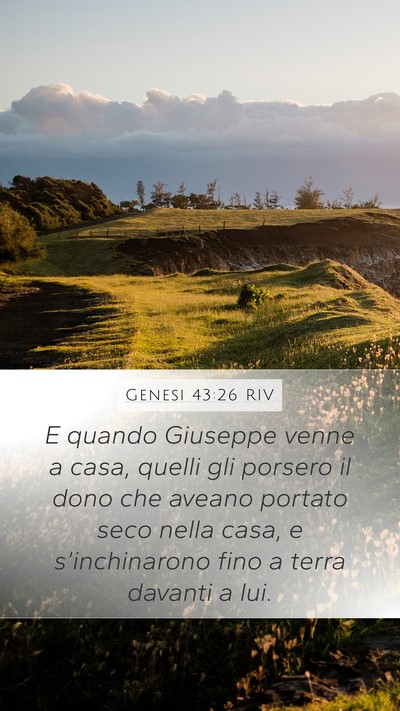 Genesi 43:26 RIV Bible Verse Image