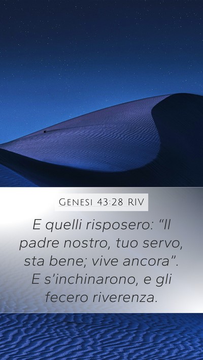 Genesi 43:28 RIV Bible Verse Image