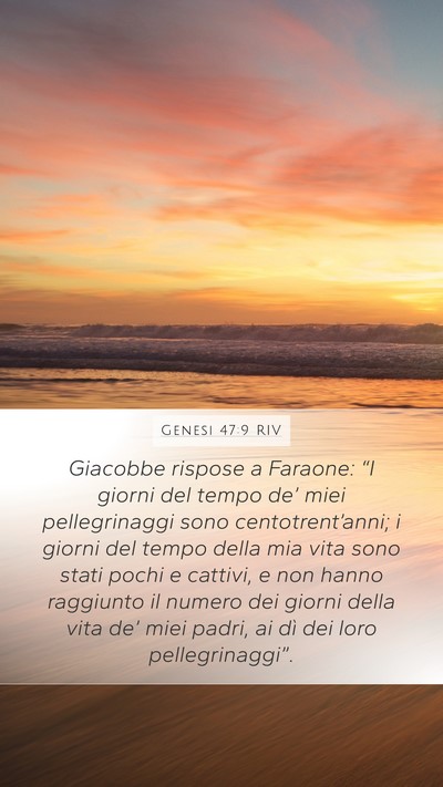 Genesi 47:9 RIV Bible Verse Image
