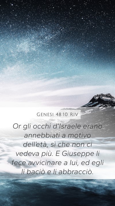 Genesi 48:10 RIV Bible Verse Image