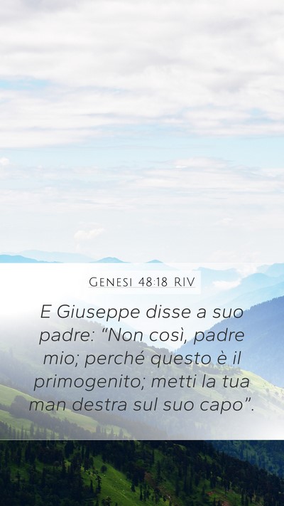 Genesi 48:18 RIV Bible Verse Image