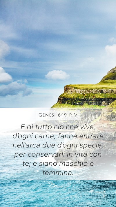 Genesi 6:19 RIV Bible Verse Image