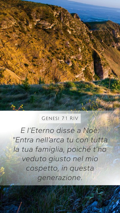 Genesi 7:1 RIV Bible Verse Image
