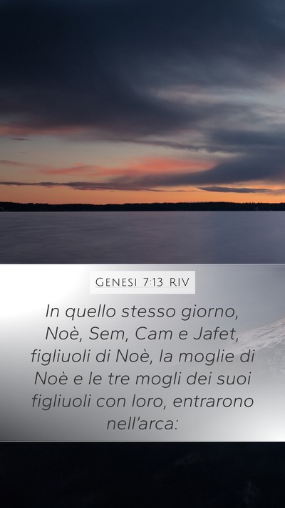 Genesi 7:13 RIV Bible Verse Image