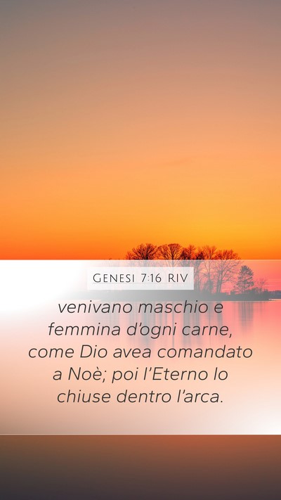 Genesi 7:16 RIV Bible Verse Image