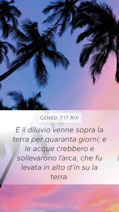 Genesi 7:17 RIV Bible Verse Image