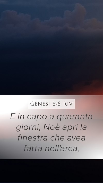 Genesi 8:6 RIV Bible Verse Image