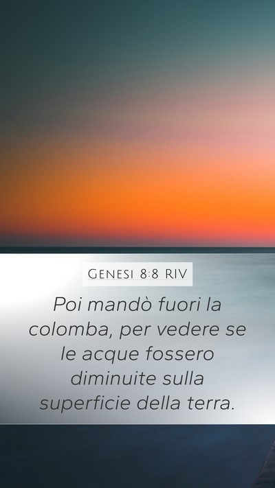 Genesi 8:8 RIV Mobile Phone Wallpaper - Poi mandò fuori la colomba, per vedere se le - Mobile Bible Verse Wallpaper