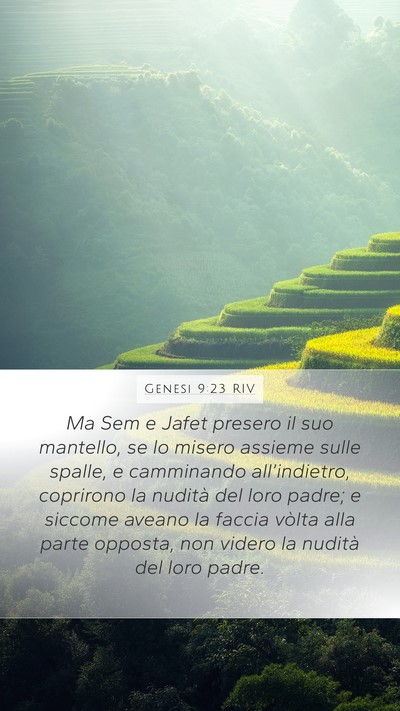 Genesi 9:23 RIV Bible Verse Image
