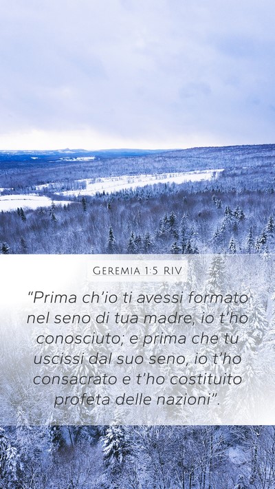 Geremia 1:5 RIV Bible Verse Image