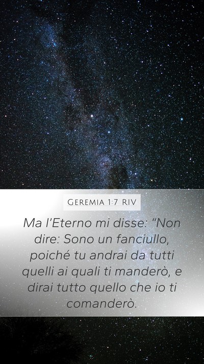 Geremia 1:7 RIV Bible Verse Image
