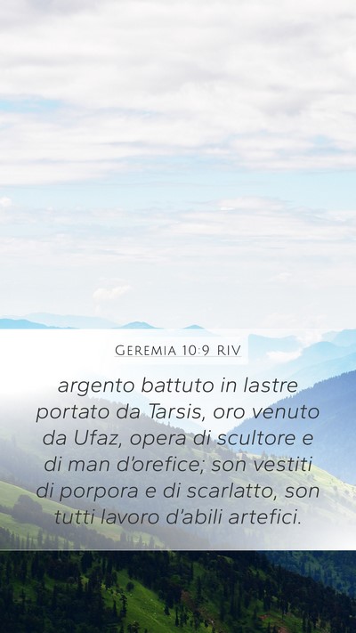 Geremia 10:9 RIV Bible Verse Image