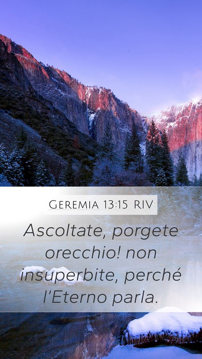 Geremia 13:15 RIV Bible Verse Image