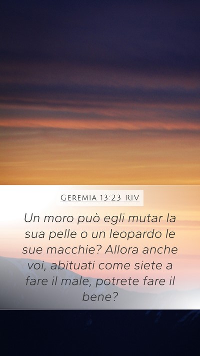 Geremia 13:23 RIV Bible Verse Image