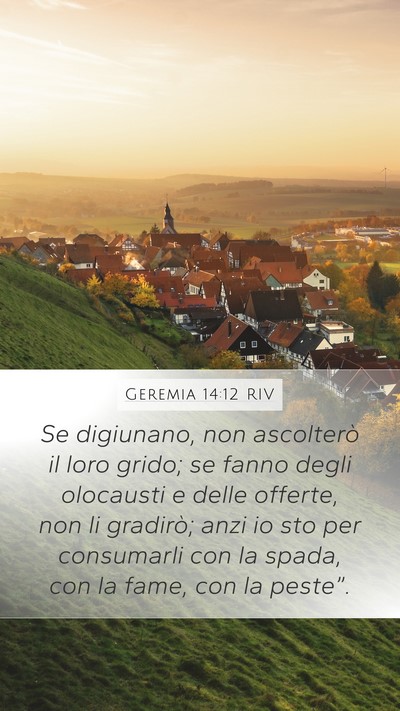Geremia 14:12 RIV Bible Verse Image