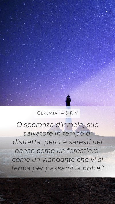 Geremia 14:8 RIV Bible Verse Image