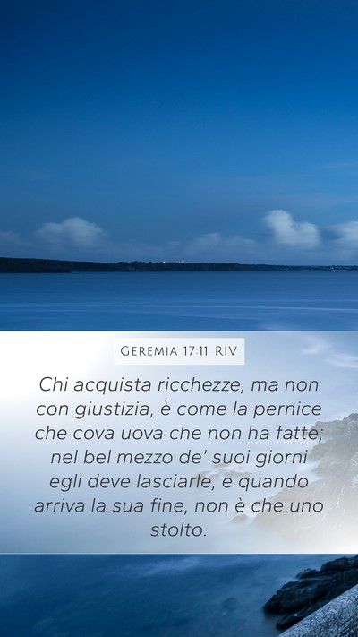Geremia 17:11 RIV Bible Verse Image