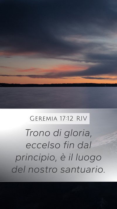 Geremia 17:12 RIV Bible Verse Image