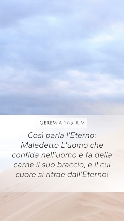Geremia 17:5 RIV Bible Verse Image