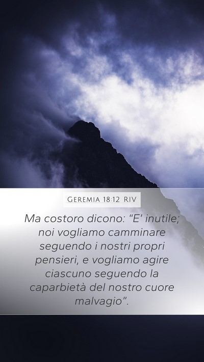 Geremia 18:12 RIV Bible Verse Image