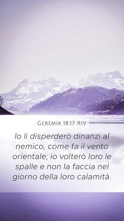 Geremia 18:17 RIV Bible Verse Image