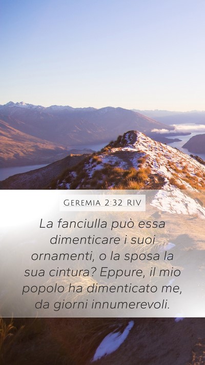 Geremia 2:32 RIV Bible Verse Image