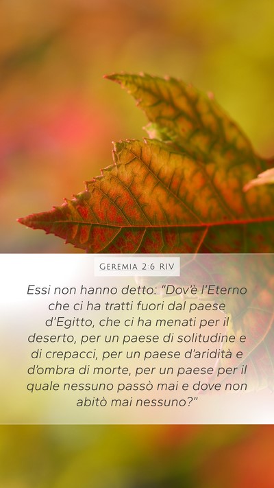 Geremia 2:6 RIV Bible Verse Image