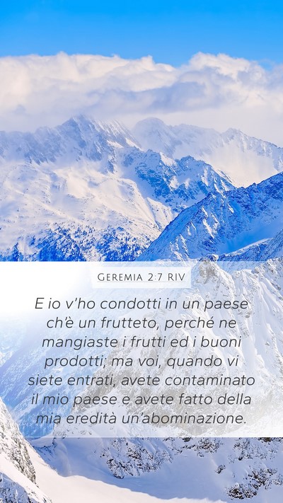 Geremia 2:7 RIV Bible Verse Image