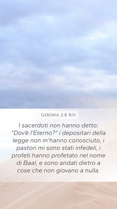 Geremia 2:8 RIV Bible Verse Image