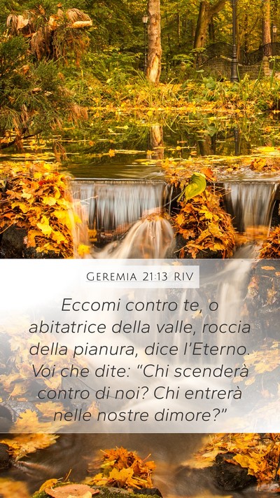 Geremia 21:13 RIV Bible Verse Image