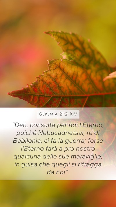 Geremia 21:2 RIV Bible Verse Image