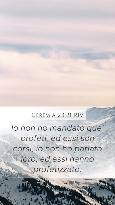 Geremia 23:21 RIV Bible Verse Image