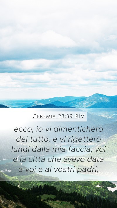 Geremia 23:39 RIV Bible Verse Image
