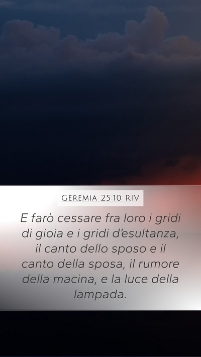 Geremia 25:10 RIV Bible Verse Image